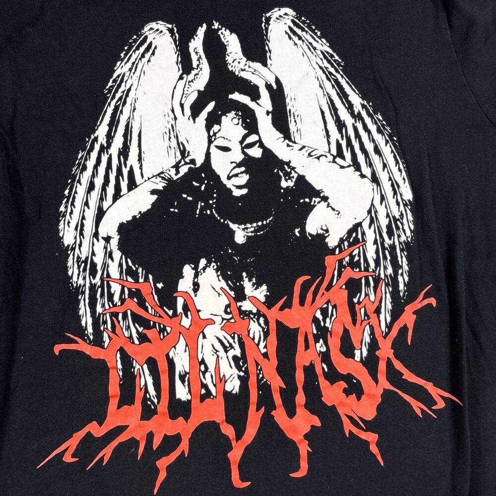 The Thread Shop Lil Nas Graphic Black Cotton T-Shirt - Size Small